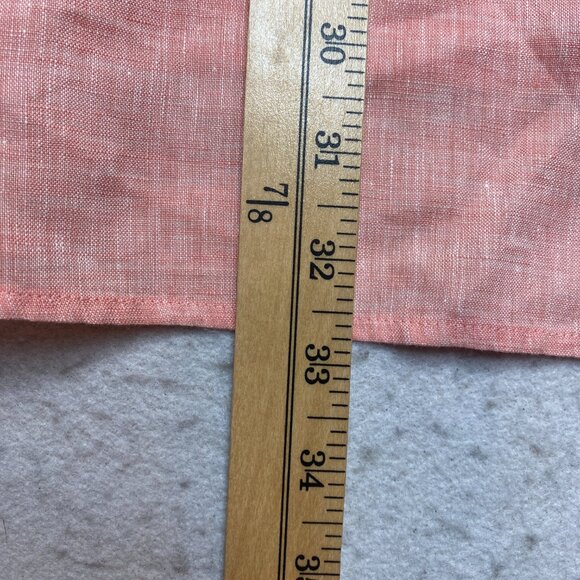 Chicos No Iron Tunic Shirt Women's 1 Salmon 3/4 Sleeve 100% Linen Blouse Dress - Picture 10 of 10